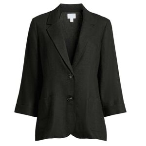 Time & Tru Linen Blend Jacket